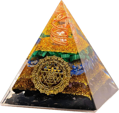 Tourmaline Orgonite Pyramid — Geometric Intention