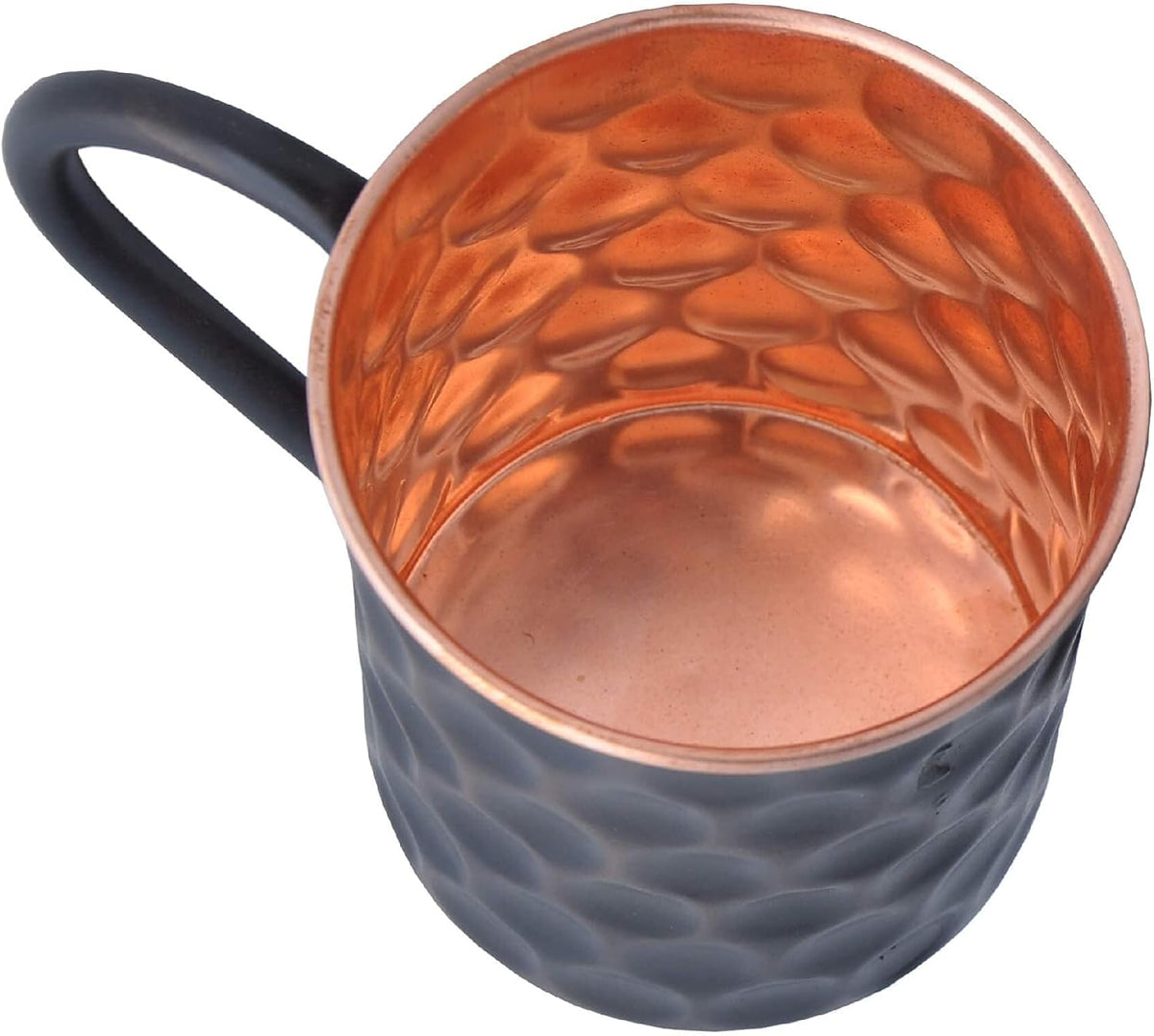 Black Copper Mug Set — Midnight Honeycomb | 2 × 20 oz