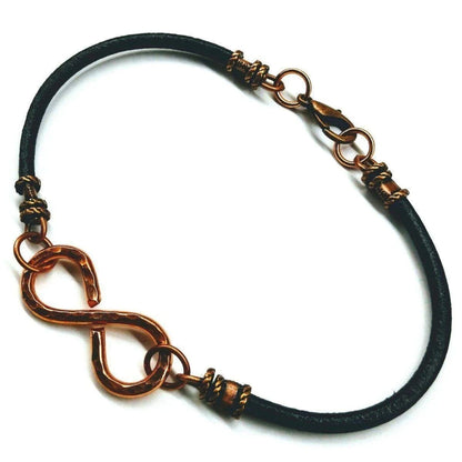 Masculine Sturdy Copper Swivel Infinity Bracelet