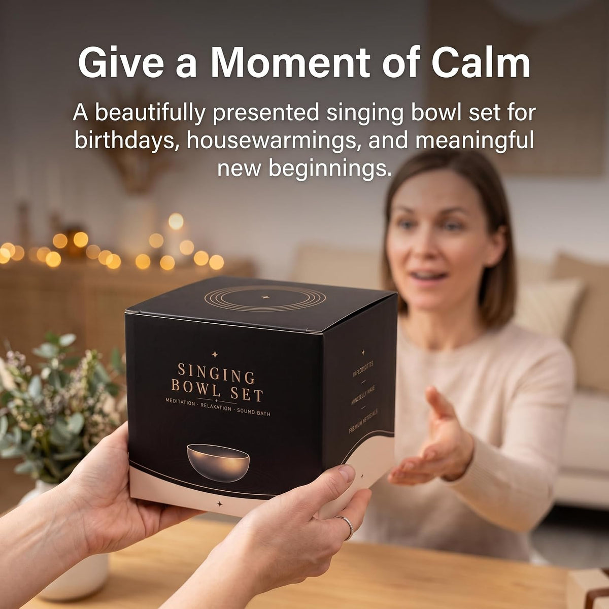 Singing Bowl & Tingsha Set — Copper Chime | 3.6 Inch