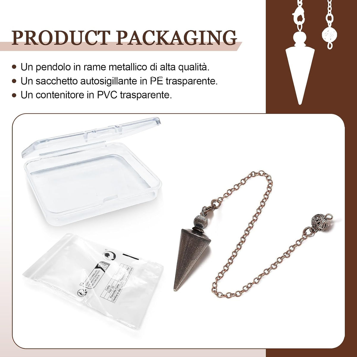 Pure Copper Pendulum — Dowsing & Meditation