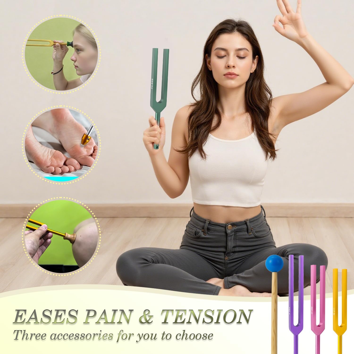 Multi-Color Chakra Tuning Forks (174-963Hz) - Tune in the Healing Frequencies