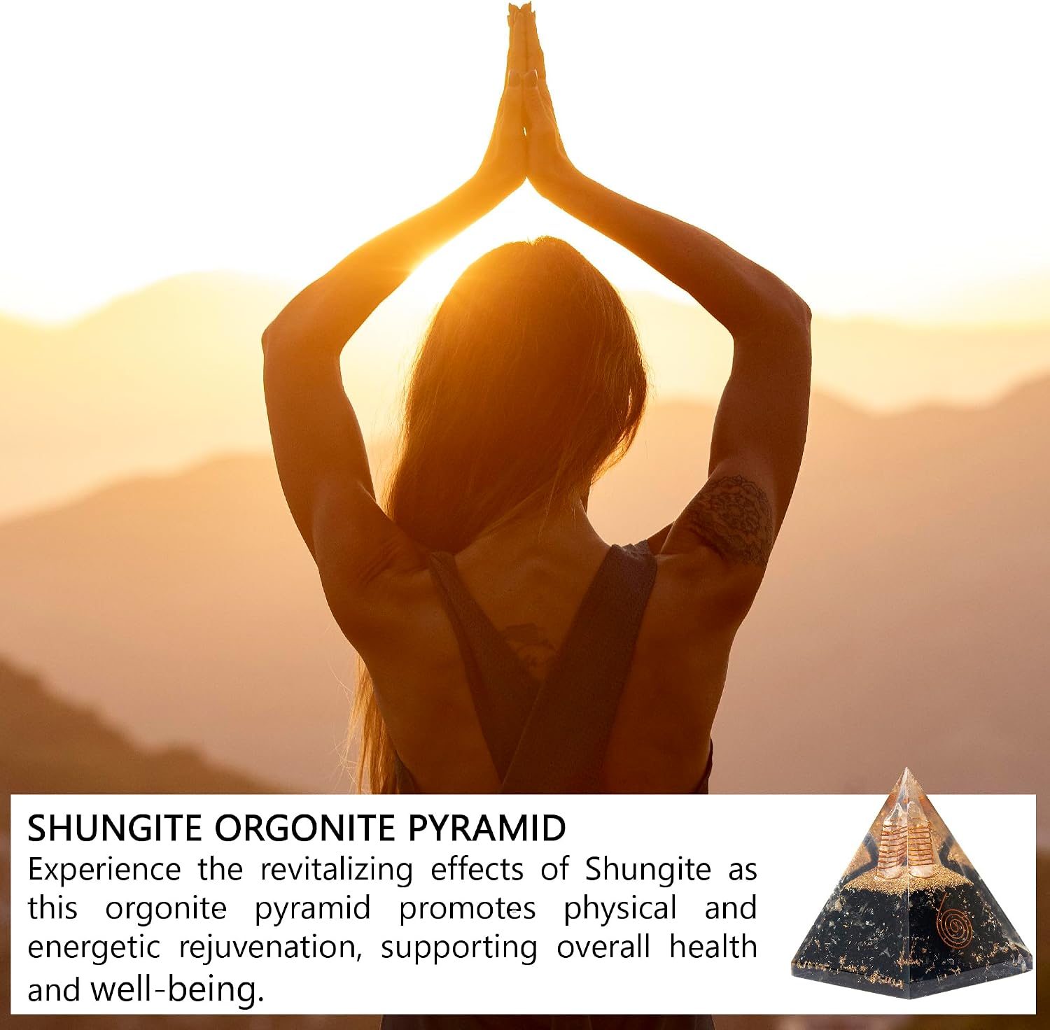 Shungite Orgonite Protection Pyramid