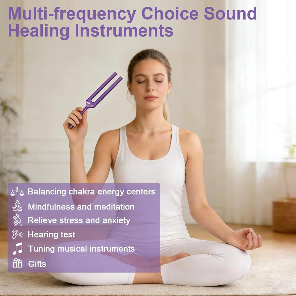 Purple Tuning Fork Set — Violet Resonance | 4 Frequencies
