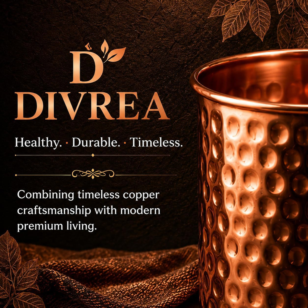 Pure Copper Moscow Mule Mug — 14 oz Handcrafted Hammered Cup