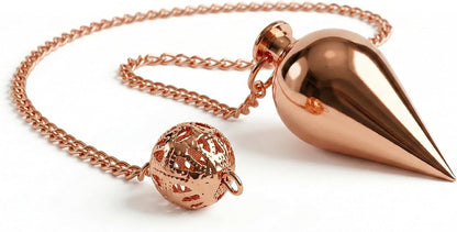 Copper Cone Pendulum for Reiki Healing, Dowsing & Chakra Balancing – Health & Wealth Meditation Tool for Divination & Energy Cleansing