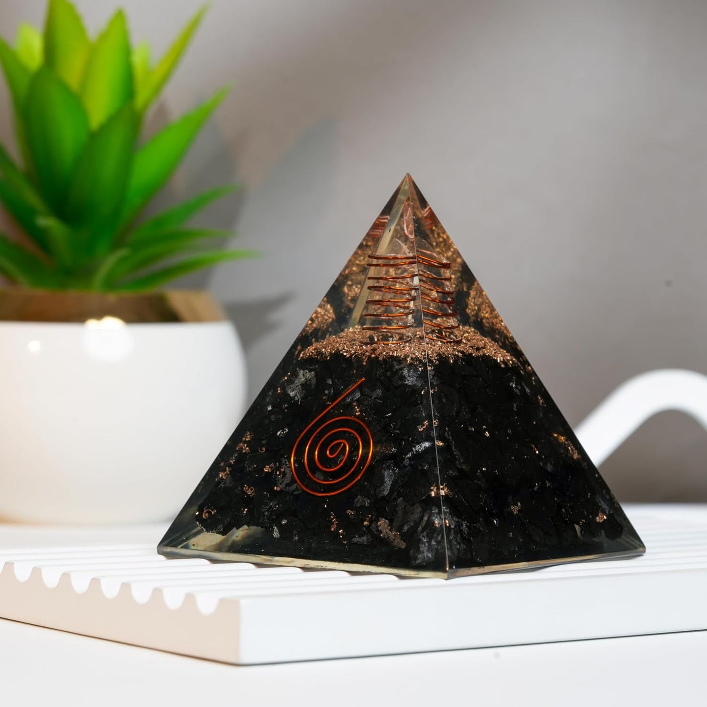Shungite Orgonite Protection Pyramid