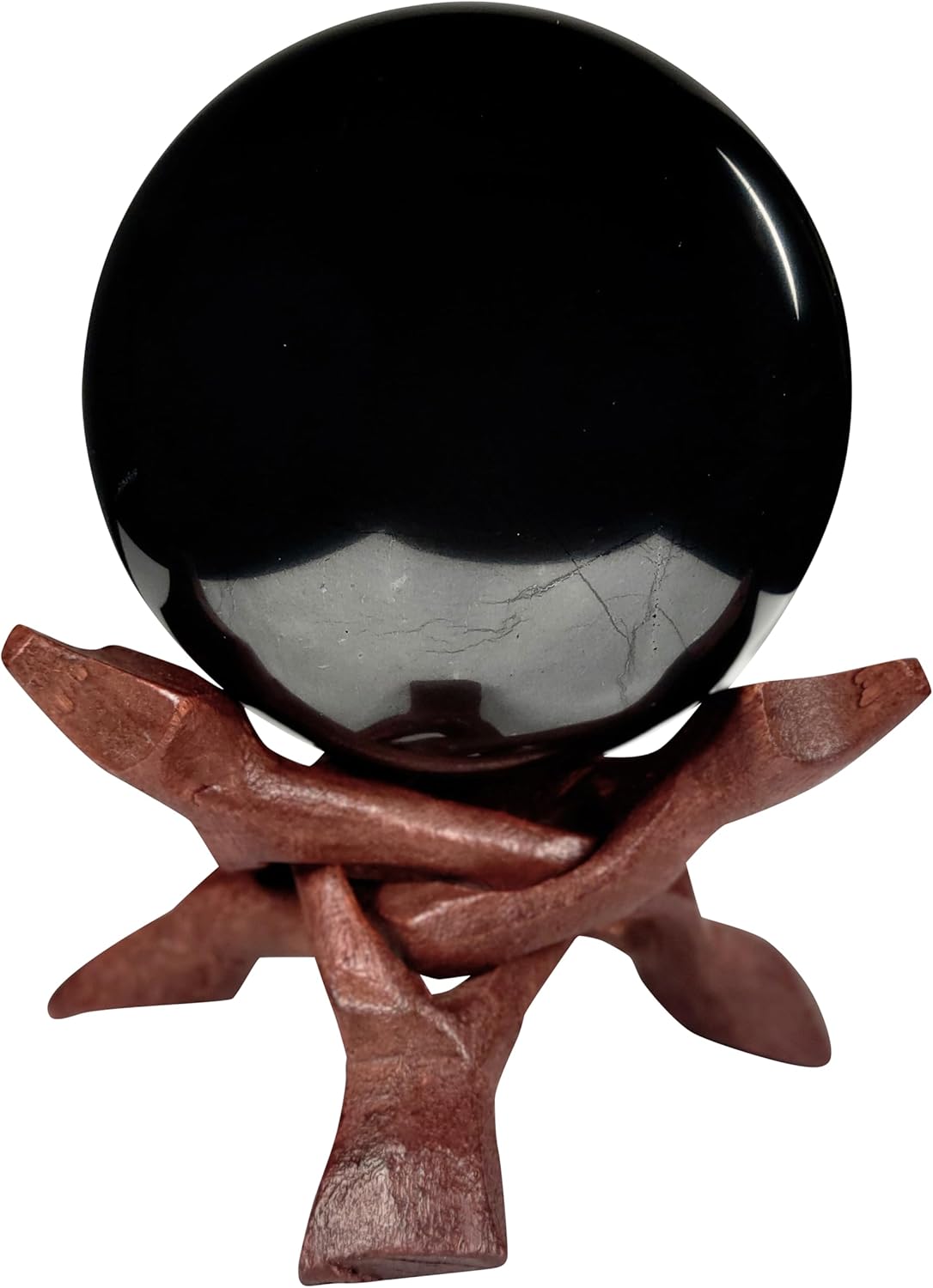 Authentic Shungite Sphere with Stand