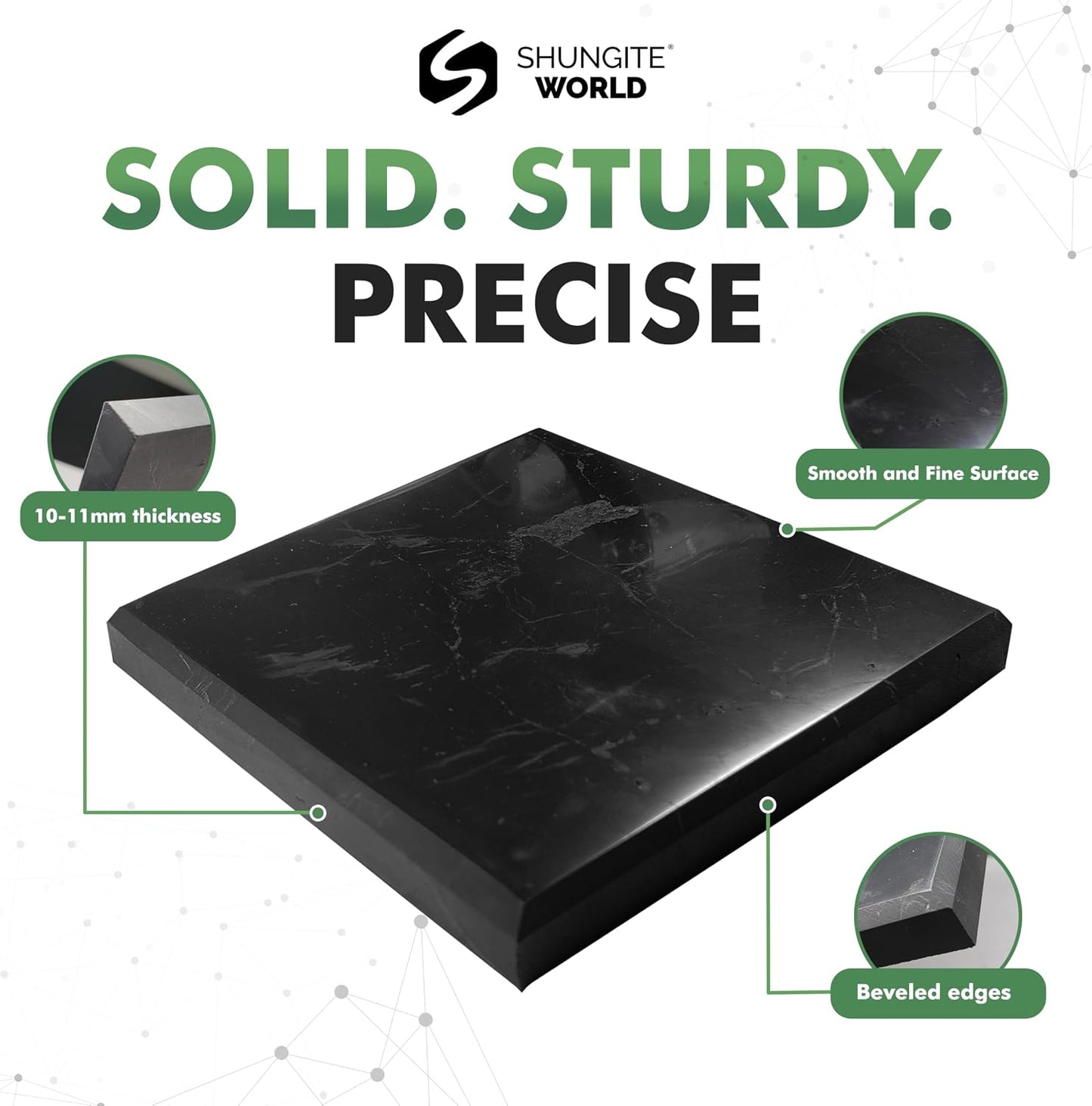 Polished Shungite Tile Plate
