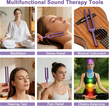 Purple Tuning Fork Set — Violet Resonance | 4 Frequencies