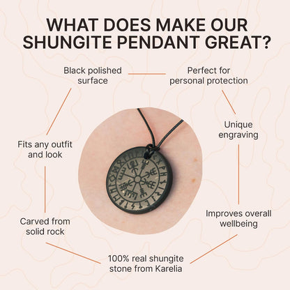 Round Shungite Talisman Pendant