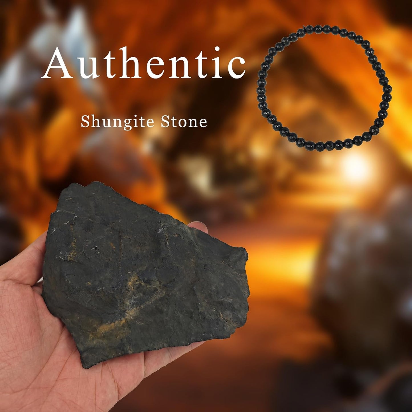 Handcrafted Shungite Bead Bracelet