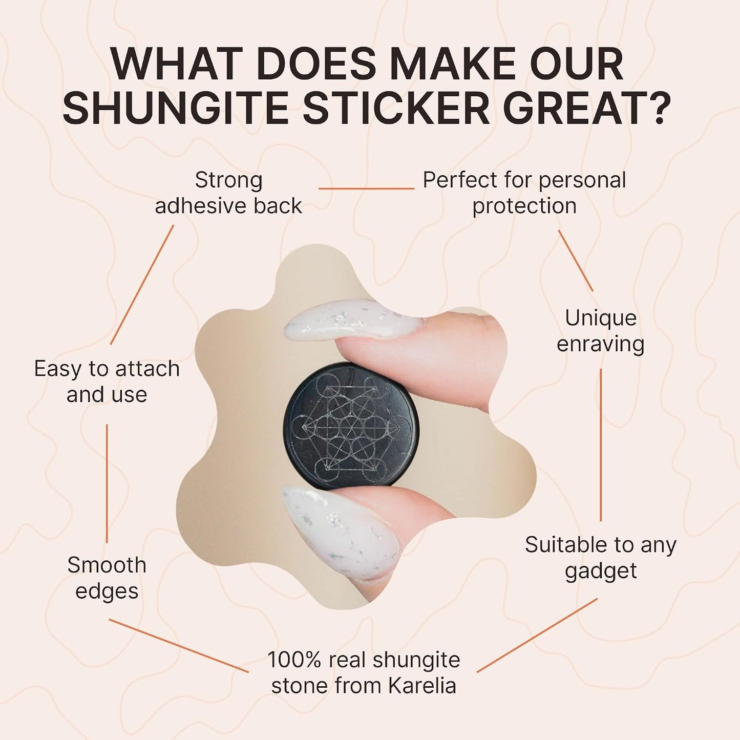 Shungite Cell Phone Protection Sticker Set