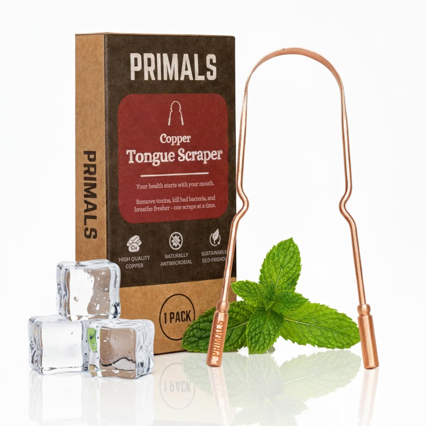 Pure Copper Tongue Scraper