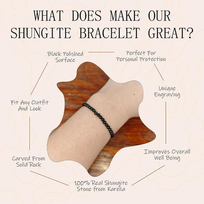 Handcrafted Shungite Bead Bracelet