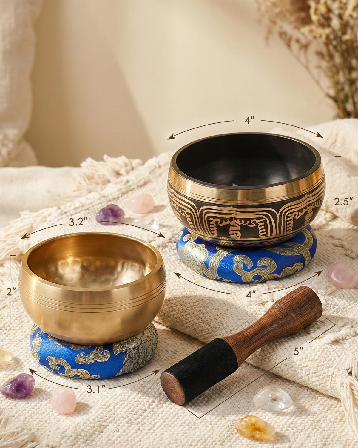 Tibetan Singing Bowls — Shared Echo | Set of 2