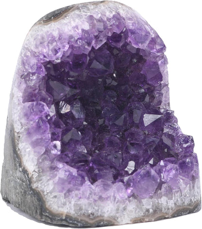 Natural Uruguayan Amethyst Cluster — With Selenite Wand