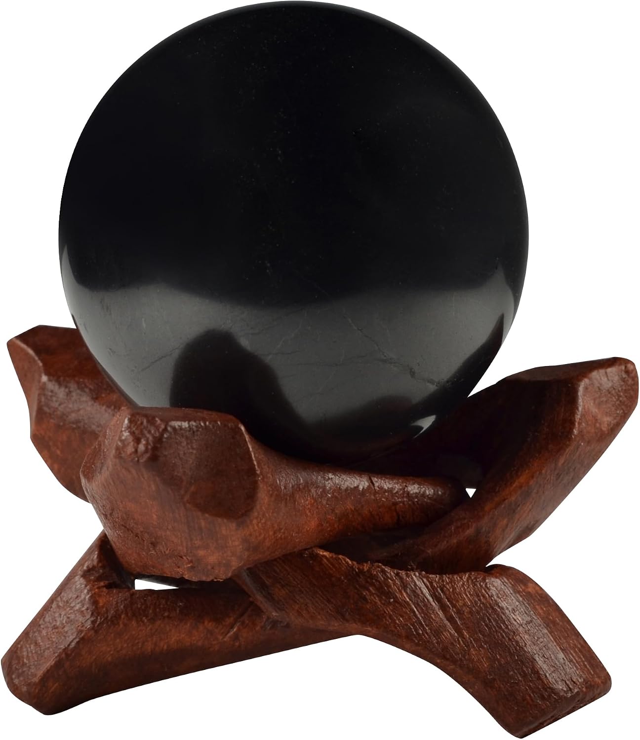 Authentic Shungite Sphere with Stand