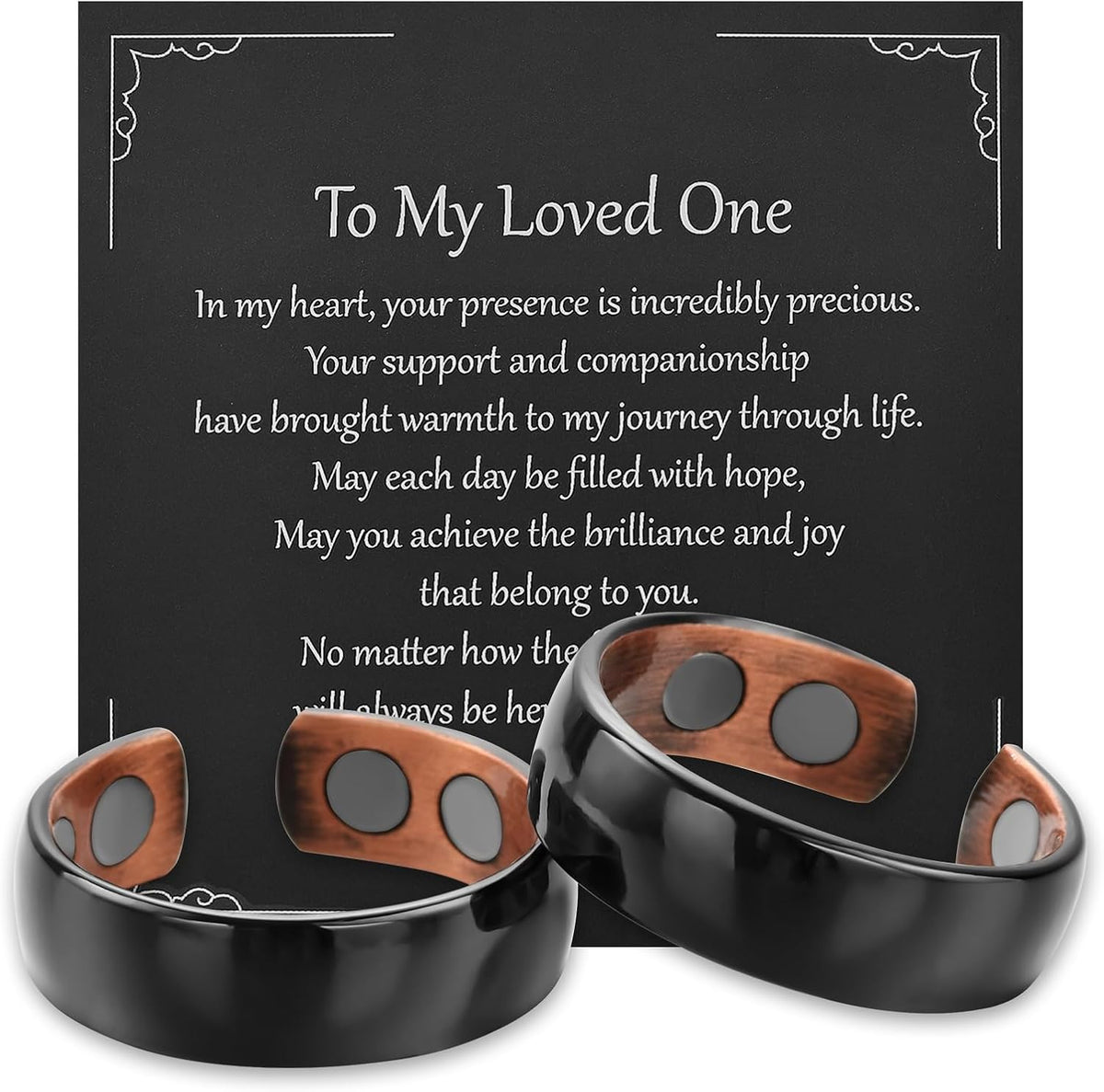 Pure Copper Magnetic Rings — Set of 2