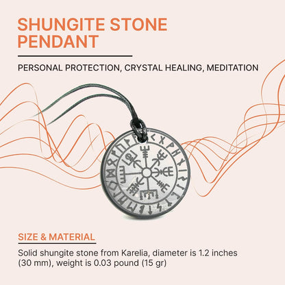 Round Shungite Talisman Pendant
