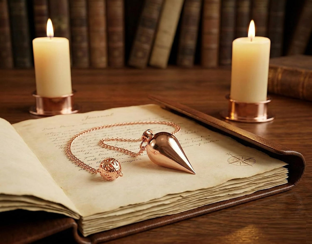 Copper Cone Pendulum for Reiki Healing, Dowsing & Chakra Balancing – Health & Wealth Meditation Tool for Divination & Energy Cleansing
