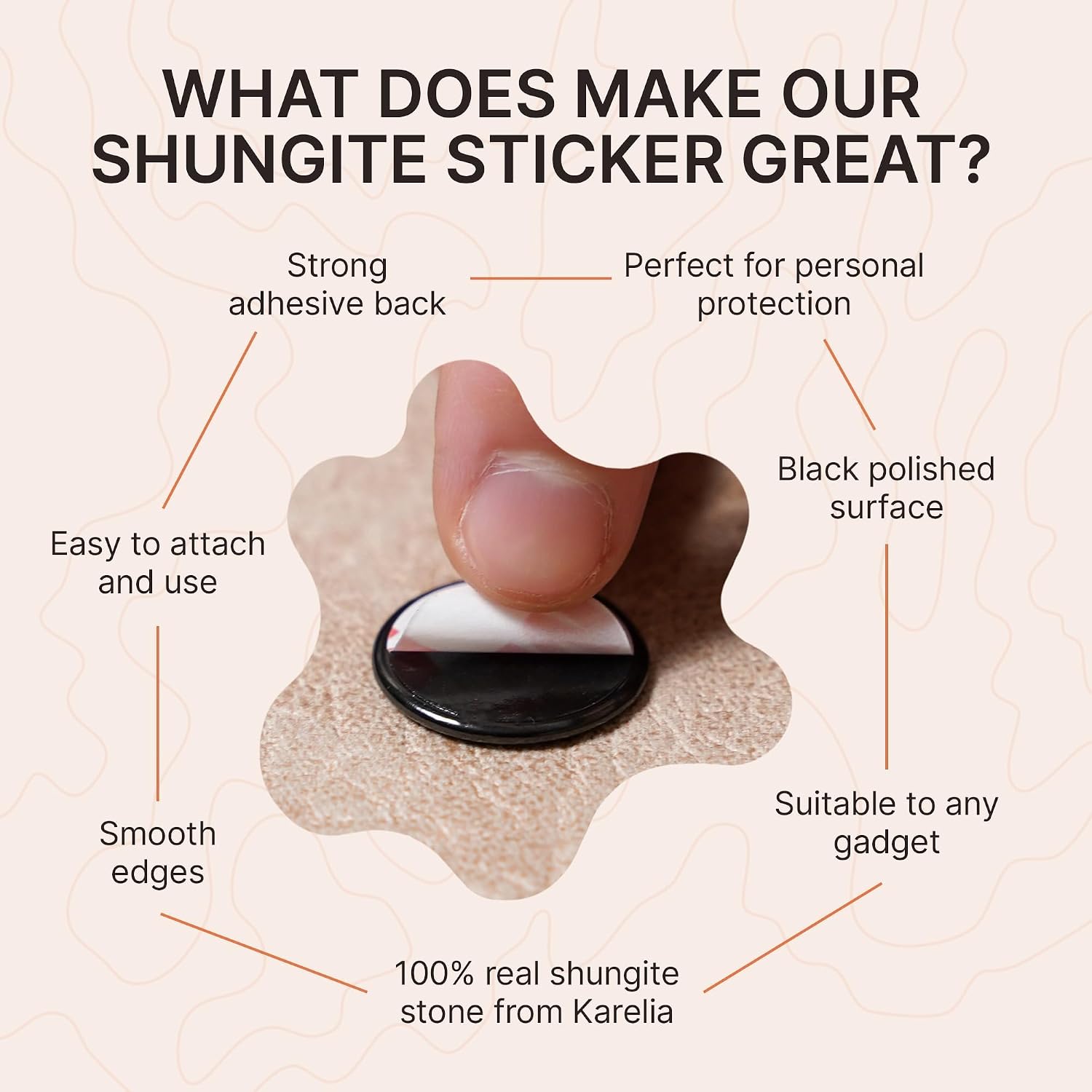 Shungite Cell Phone Protection Stickers