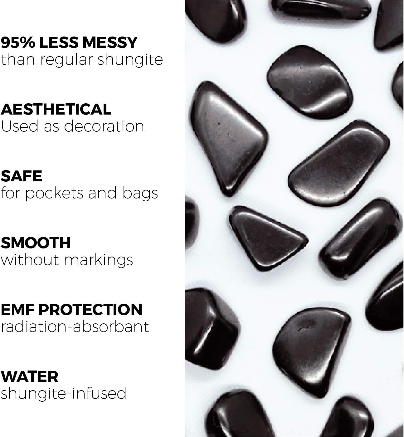 Polished Shungite Stones Set