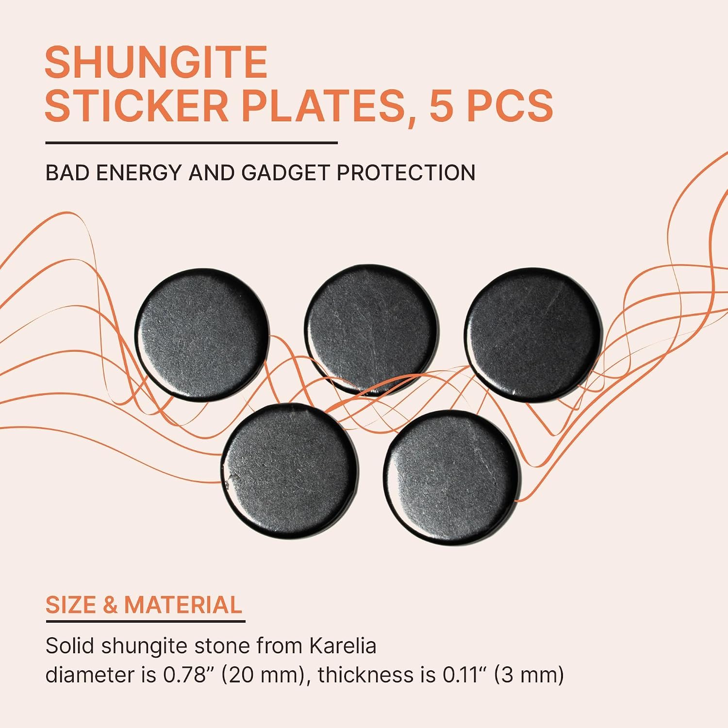 Shungite Cell Phone Protection Stickers