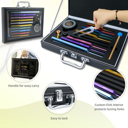 Multi-Color Chakra Tuning Forks (174-963Hz) - Tune in the Healing Frequencies