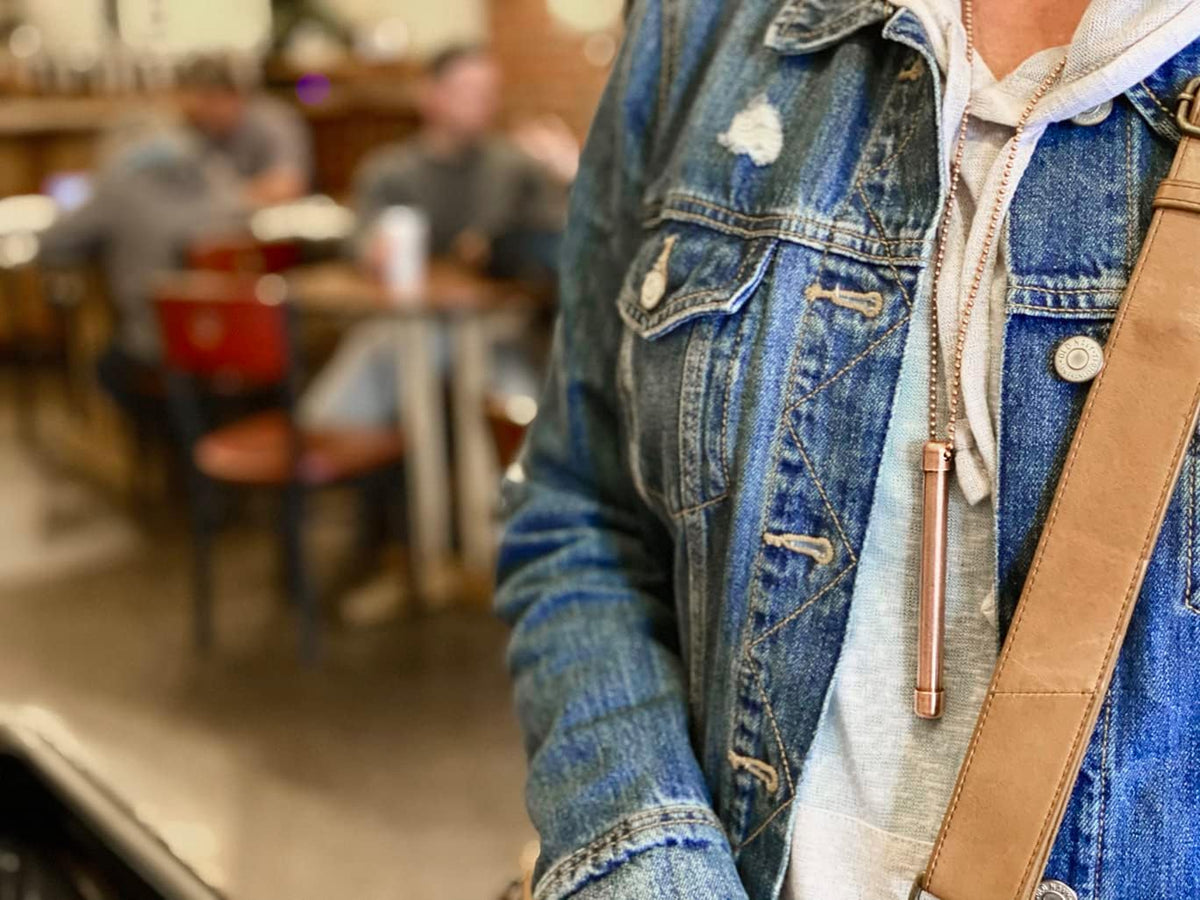 Copper Charm Necklace — 30"