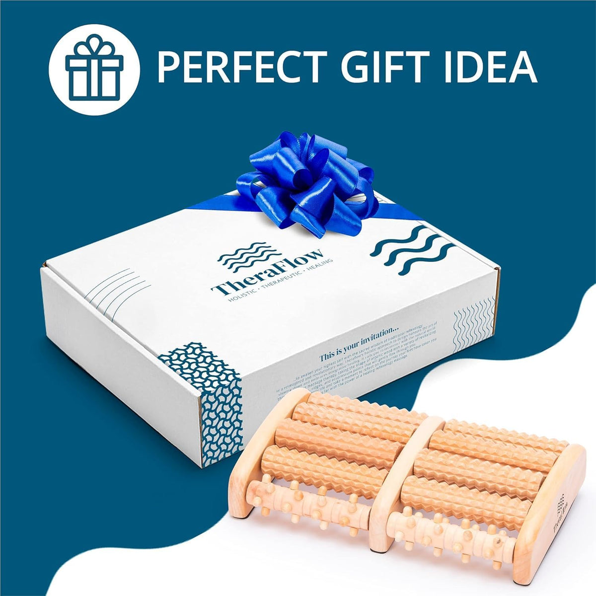 Wooden Foot Massage Roller — Grounded Comfort | Dual Foot