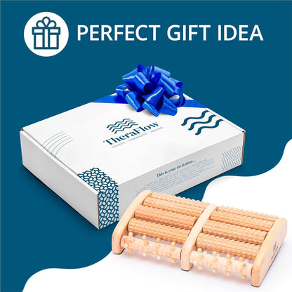 Wooden Foot Massage Roller — Grounded Comfort | Dual Foot