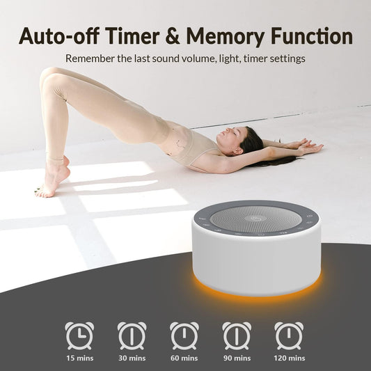 Tibetan Meditation Bowl Sound Machine — 7 Singing Bowl Tones with Light & Timer
