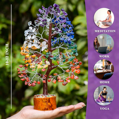 7 Chakra Gemstone Tree of Life: Feng Shui Crystal Bonsai for Wealth, Prosperity, and Spiritual Balance – Perfect for Home Décor & Gifts