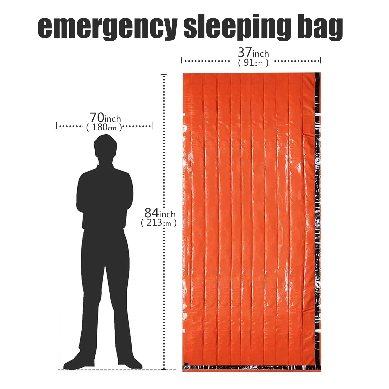 Emergency Survival Sleeping Bag — Waterproof Thermal Bivy Sack for Outdoor Rescue, Camping & Crisis Readiness
