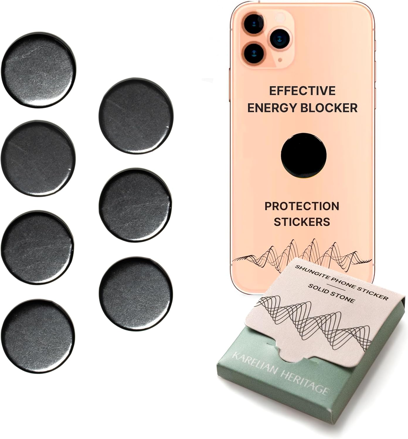 Shungite Cell Phone Protection Stickers