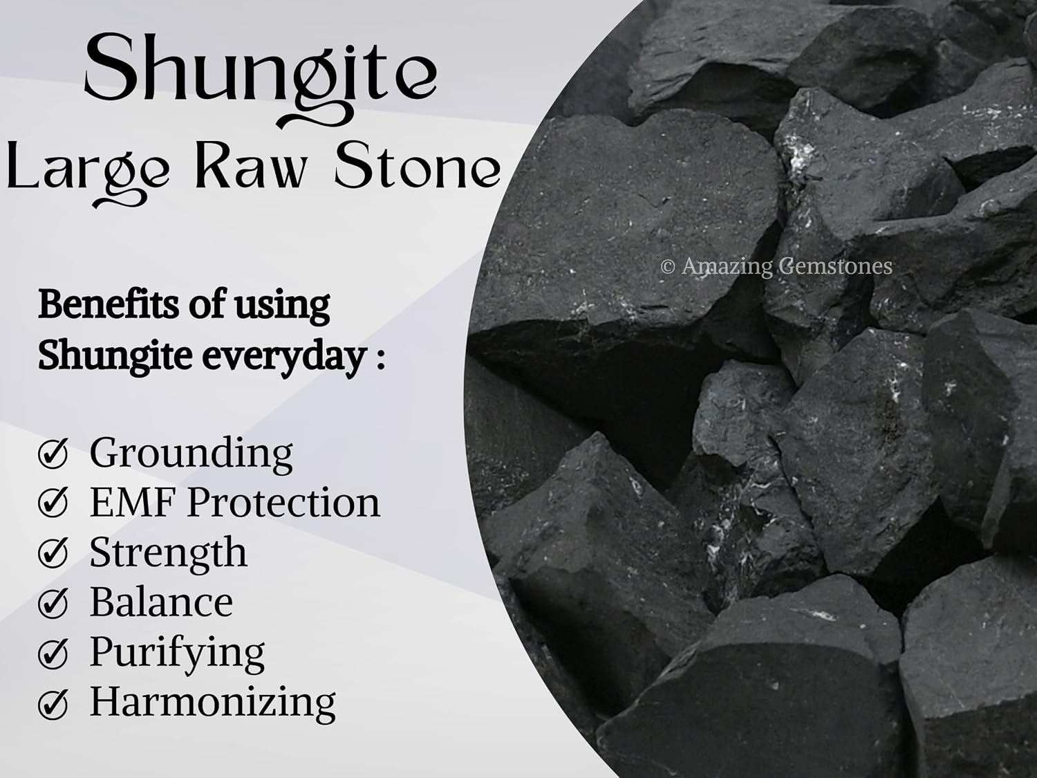 Premium Raw Shungite Stones – Natural Crystal Rocks