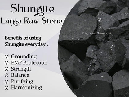 Premium Raw Shungite Stones – Natural Crystal Rocks