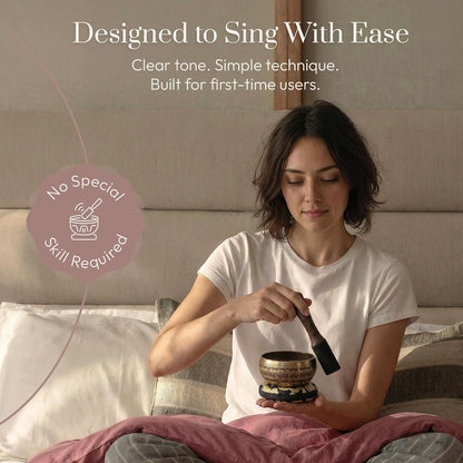 Tibetan Singing Bowl — Golden Stillness | Gold