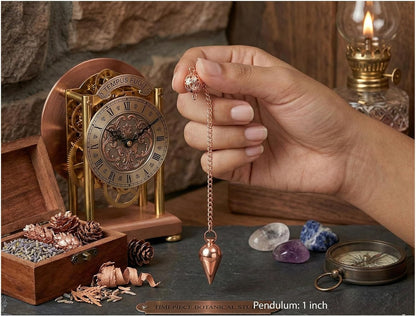 Copper Cone Pendulum for Reiki Healing, Dowsing & Chakra Balancing – Health & Wealth Meditation Tool for Divination & Energy Cleansing