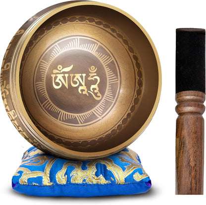 Authentic Tibetan Singing Bowl Set — Handmade in Nepal for Meditation, Yoga & Sound Healing