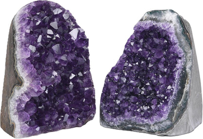 Natural Uruguayan Amethyst Cluster — With Selenite Wand