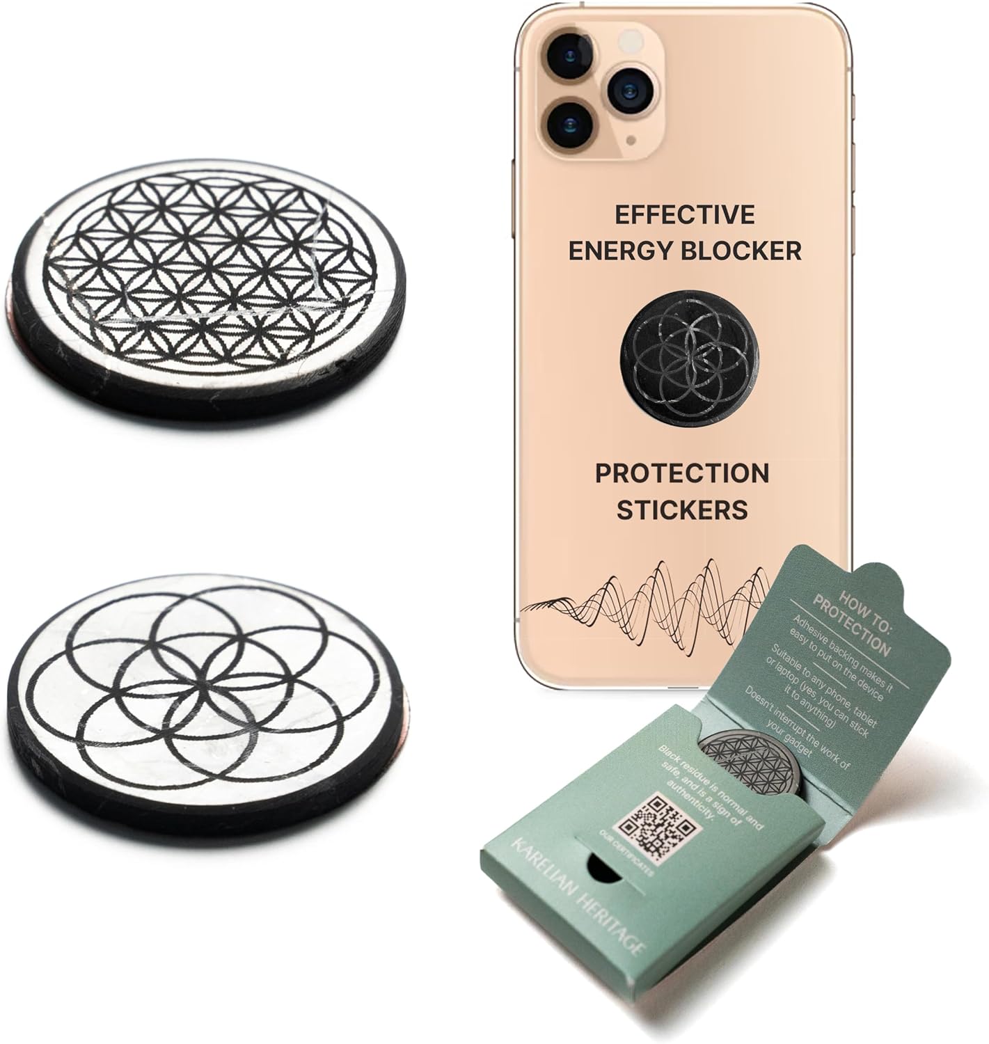 Shungite Cell Phone Protection Sticker Set