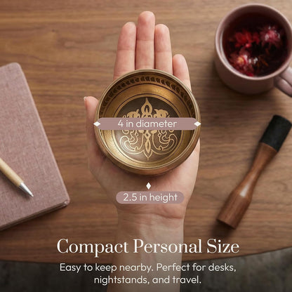 Tibetan Singing Bowl — Golden Stillness | Gold