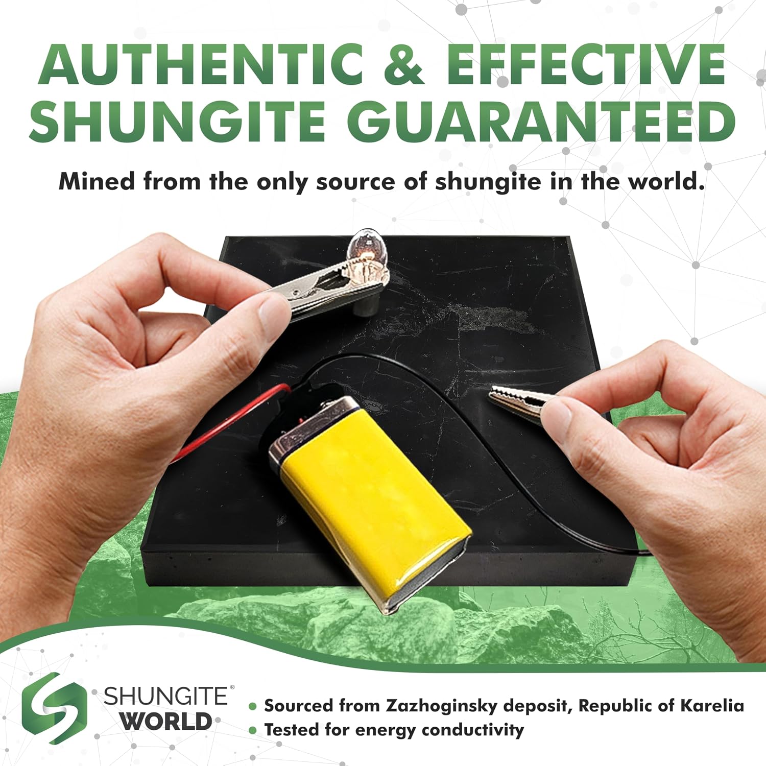 Polished Shungite Tile Plate