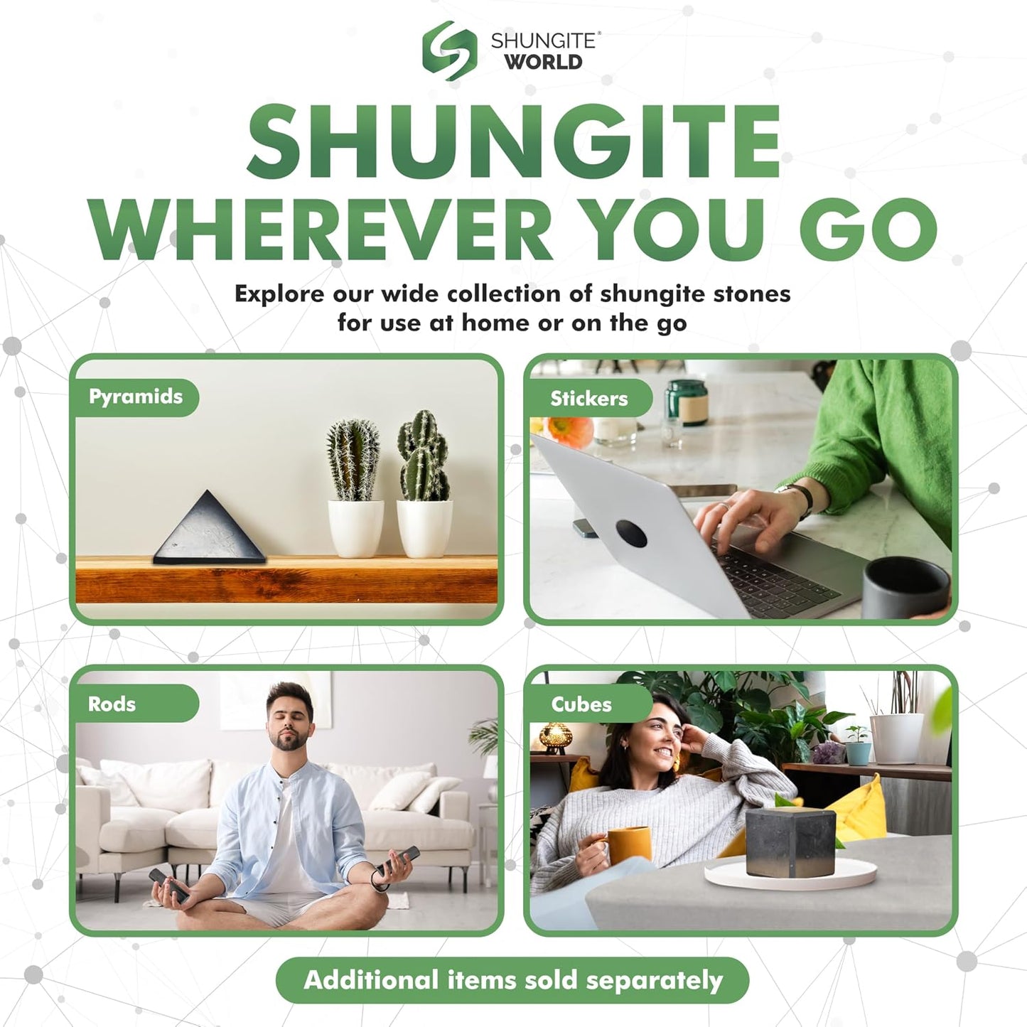 Authentic Shungite Harmonizer Set