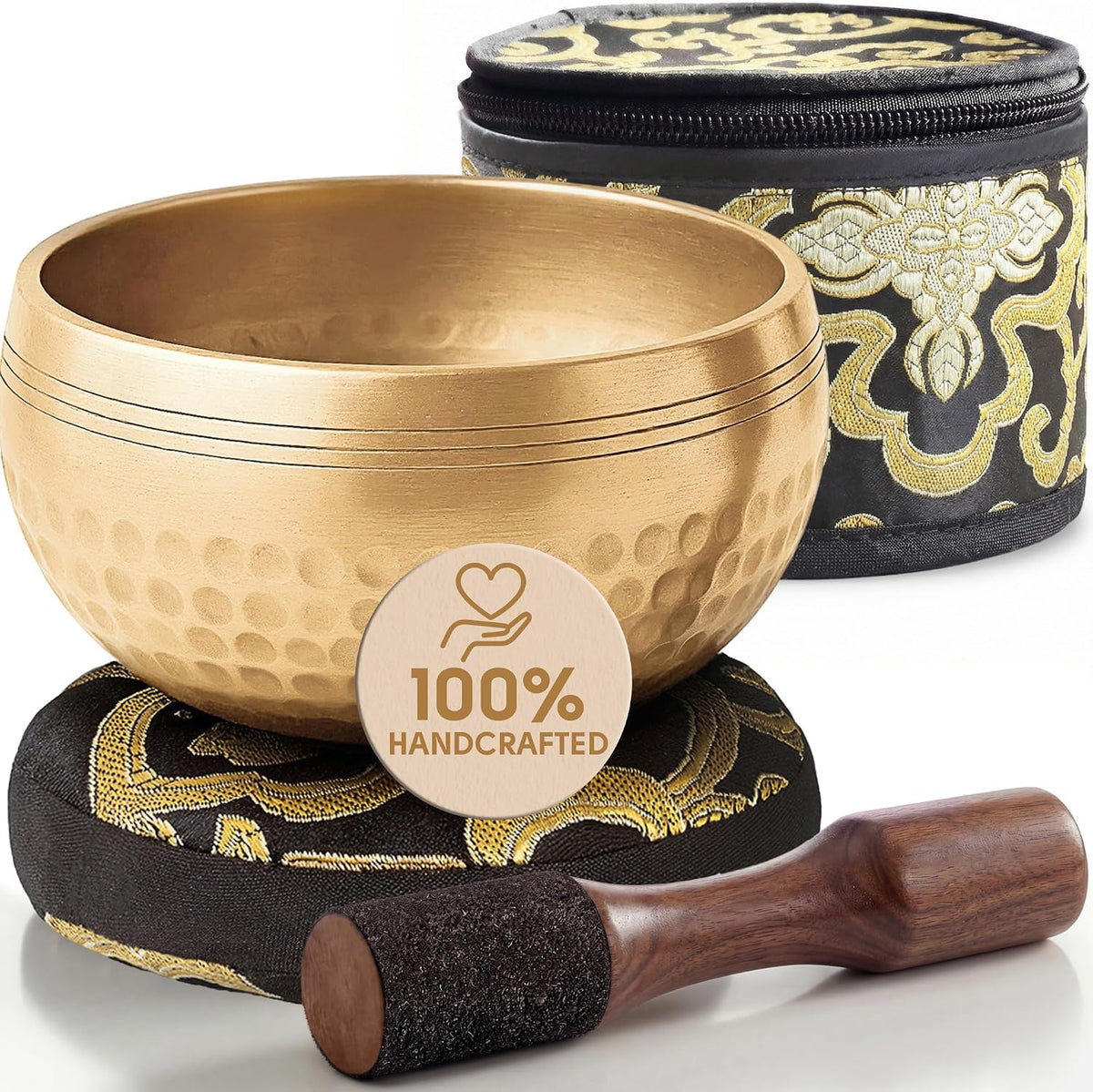 Tibetan Singing Bowl — Golden Stillness | Gold