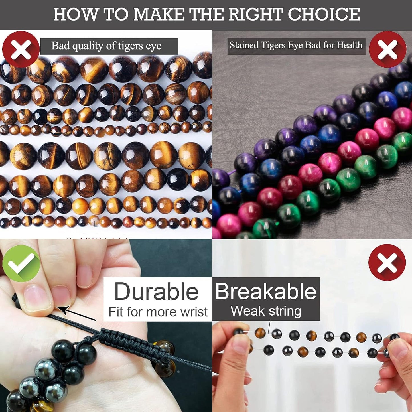 Triple Protection Stone Bracelet