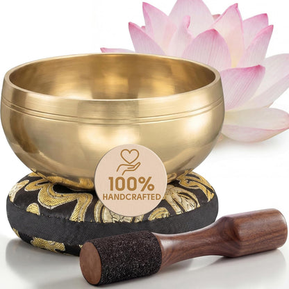 Tibetan Singing Bowl — Golden Stillness | Gold
