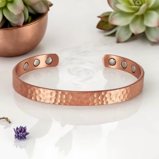Pure Copper Bracelet & Ring Set – Handcrafted & Adjustable
